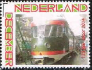 personalised stamp of The Netherlands with trains, trams, stations etc